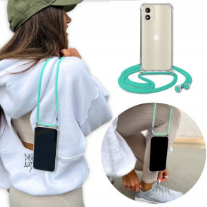 Etui Crossbody + Turkus Sznurek do MOTOROLA E13
