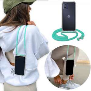 Etui Crossbody + Turkus Sznurek do MOTOROLA G73