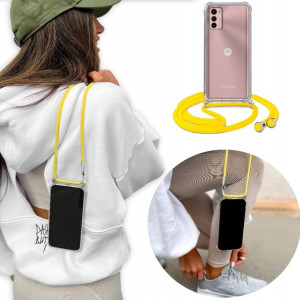 Etui Crossbody + Żółty Sznurek do MOTOROLA G42
