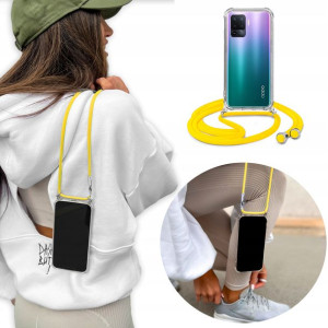 Etui Crossbody + Żółty Sznurek do OPPO RENO 5F