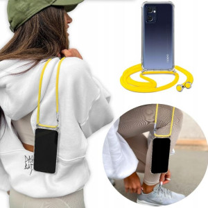 Etui Crossbody + Żółty Sznurek do OPPO RENO 7 5G