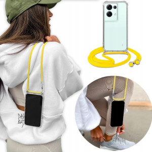 Etui Crossbody + Żółty Sznurek do OPPO RENO 8 PRO