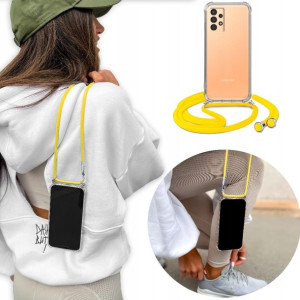 Etui Crossbody + Żółty Sznurek do SAMSUNG A13 4G