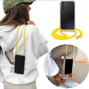 Etui Crossbody + Żółty Sznurek do SAMSUNG A34 5G