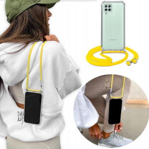 Etui Crossbody + Żółty Sznurek do SAMSUNG M32 4G