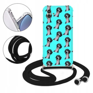 Etui CROSSBODY Czarny do SAMSUNG A04 Anime Wzory