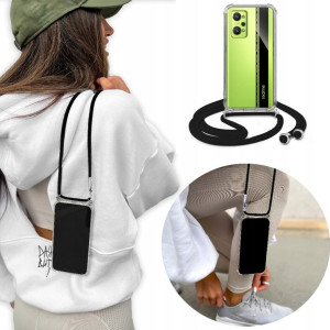 Etui Crossbody Czarny Sznurek do REALME GT NEO 2