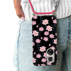 Etui Crossbody Do HUAWEI HONOR 50 Kwiatowe Wzory