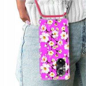 Etui Crossbody Do HUAWEI HONOR 50 PRO Kwiaty Wzory