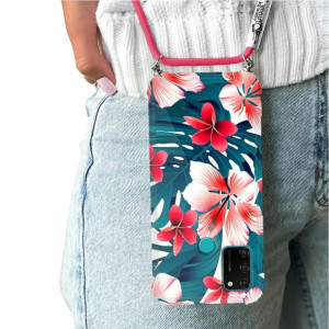Etui Crossbody Do HUAWEI HONOR 9A Kwiatowe Wzory