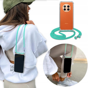Etui Crossbody do HUAWEI MATE 50 Turkus Sznurek