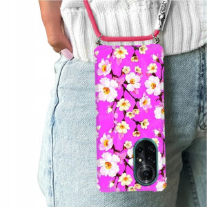 Etui Crossbody Do HUAWEI NOVA 8 5G Kwiaty Wzory