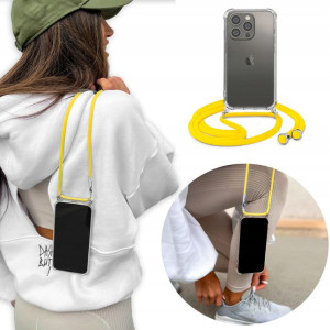 Etui Crossbody do IPHONE 14 PRO Case ŻÓŁTY Sznurek