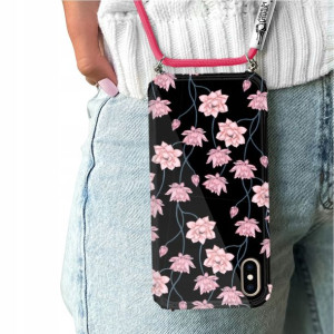 Etui Crossbody Do IPHONE XS MAX Kwiaty Top Wzory