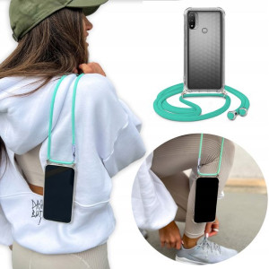 Etui Crossbody do MOTOROLA E20 4G Turkus Sznurek
