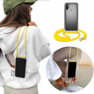 Etui Crossbody do MOTOROLA E20 z Żółtym Sznurkiem