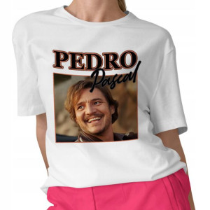 KOSZULKA Biała Damska Prezent PEDRO PASCAL - S