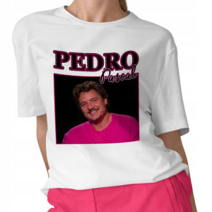 KOSZULKA Biała Damska Prezent PEDRO PASCAL - XXL