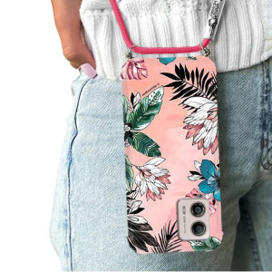 Etui Crossbody Do MOTOROLA G53 Kwiaty Flower Wzory