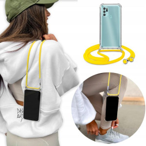 Etui Crossbody do MOTOROLA G60s z Żółtym Sznurkiem