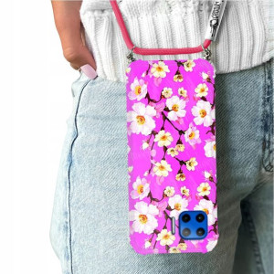 Etui Crossbody Do MOTOROLA ONE 5G Kwiatowe Wzory