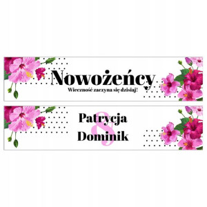 Tablice na Samochód ŚLUBNE na WESELE Dekoracyjne