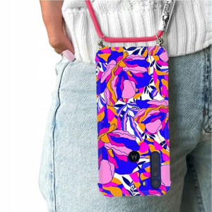 Etui Crossbody Do MOTOROLA ONE FUSION Kwiaty Wzory