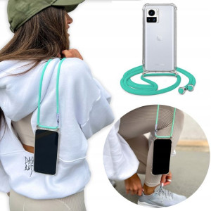Etui Crossbody do MOTOROLA X30 PRO 5G Turkus Sznur
