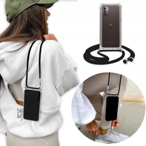 Etui Crossbody do NOKIA G21 4G z Czarnym Sznurkiem