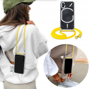 Etui Crossbody do NOTHING PHONE 1 Żółty Sznurek