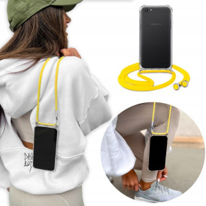 Etui Crossbody do OPPO A77 z Żółtym Sznurkiem