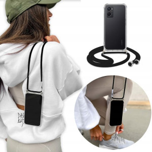 Etui Crossbody do OPPO A96 4G z Czarnym Sznurkiem