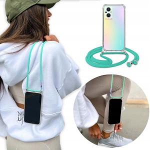 Etui Crossbody do OPPO RENO 7Z 5G Turkus Sznurek