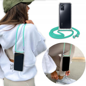 Etui Crossbody do REALME 9i z Turkusowym Sznurkiem