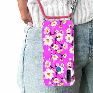 Etui Crossbody Do REALME C3 Kwiaty Flower Wzory