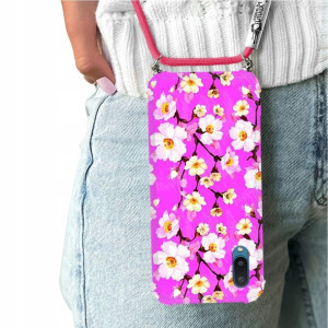 Etui Crossbody Do SAMSUNG A02 Kwiaty Flower Wzory