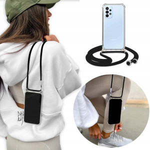Etui Crossbody do SAMSUNG A23 5G Czarny Sznurek