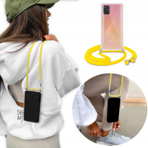 Etui Crossbody do SAMSUNG A51 z Żółtym Sznurkiem