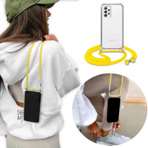 Etui Crossbody do SAMSUNG A52 4G Top Żółty Sznurek