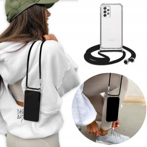 Etui Crossbody do SAMSUNG A52 5G Czarny Sznurek