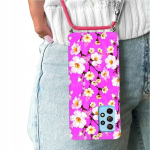 Etui Crossbody Do SAMSUNG A73 5G Kwiaty Top Wzory