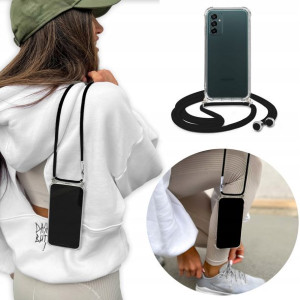 Etui Crossbody do SAMSUNG M13 4G Czarny Sznurek