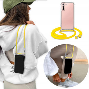 Etui Crossbody do SAMSUNG S21 5G Top Żółty Sznurek