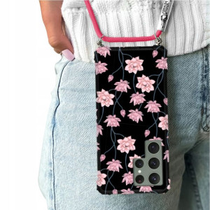 Etui Crossbody Do SAMSUNG S23 ULTRA Kwiatowe Wzory