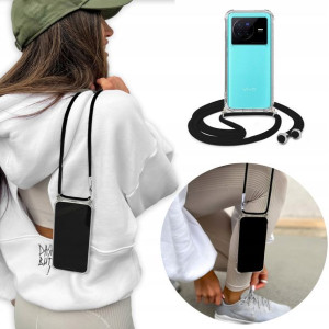 Etui Crossbody do VIVO X80 z Czarnym Sznurkiem