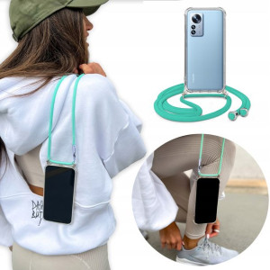 Etui Crossbody do XIAOMI 12 PRO Turkusowy Sznurek