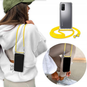 Etui Crossbody do XIAOMI MI 10T 5G Żółty Sznurek