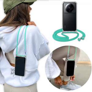 Etui Crossbody do XIAOMI Mi 12s ULTRA Turkus Sznur
