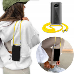 Etui Crossbody do XIAOMI POCO X3 NFC Żółty Sznurek