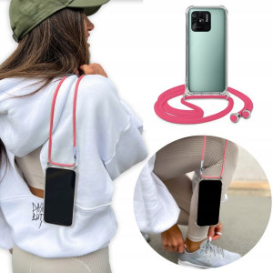 Etui Crossbody do XIAOMI REDMI 10 4G Róż Sznurek